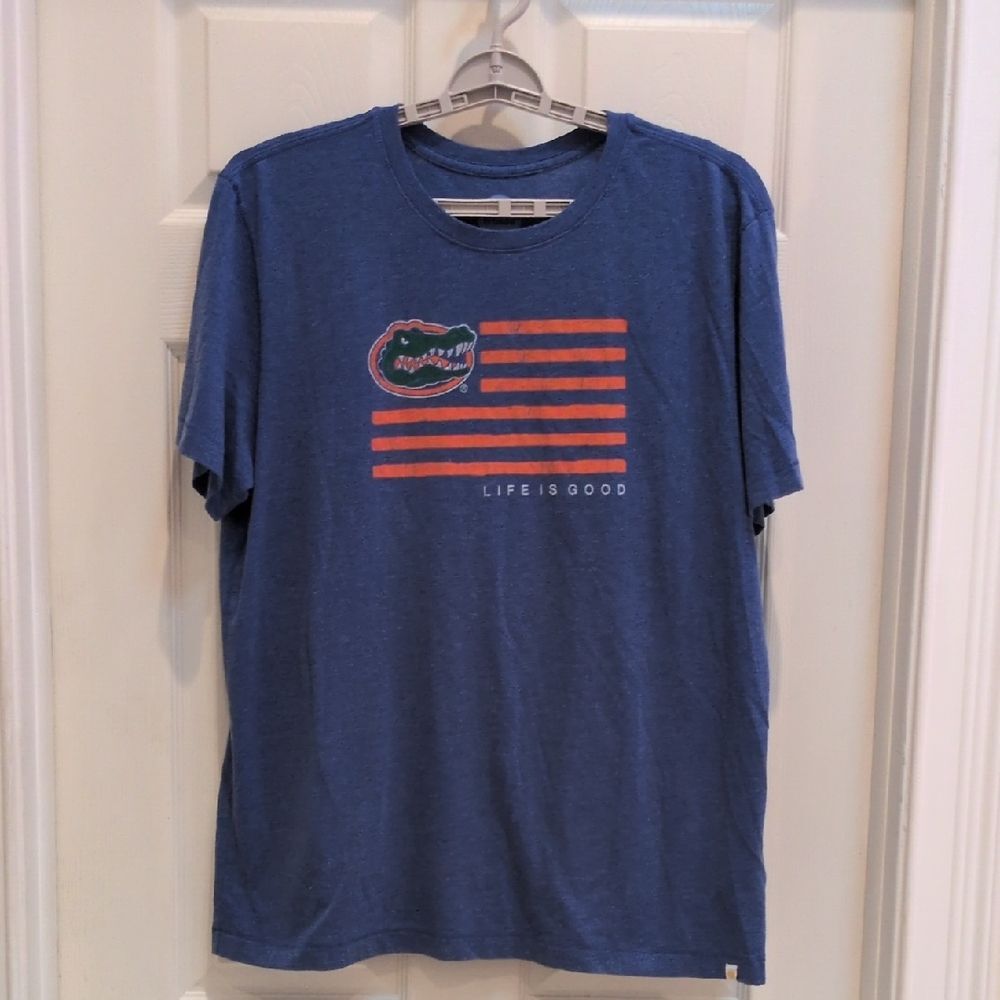 Life is Good Cool Tee Classic Fit Men's Short Sleeve Florida Gators Graphic Sz L